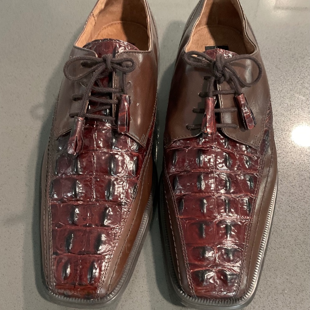 New Giorgio Brutini 2 Tone Alligator Oxfords 10